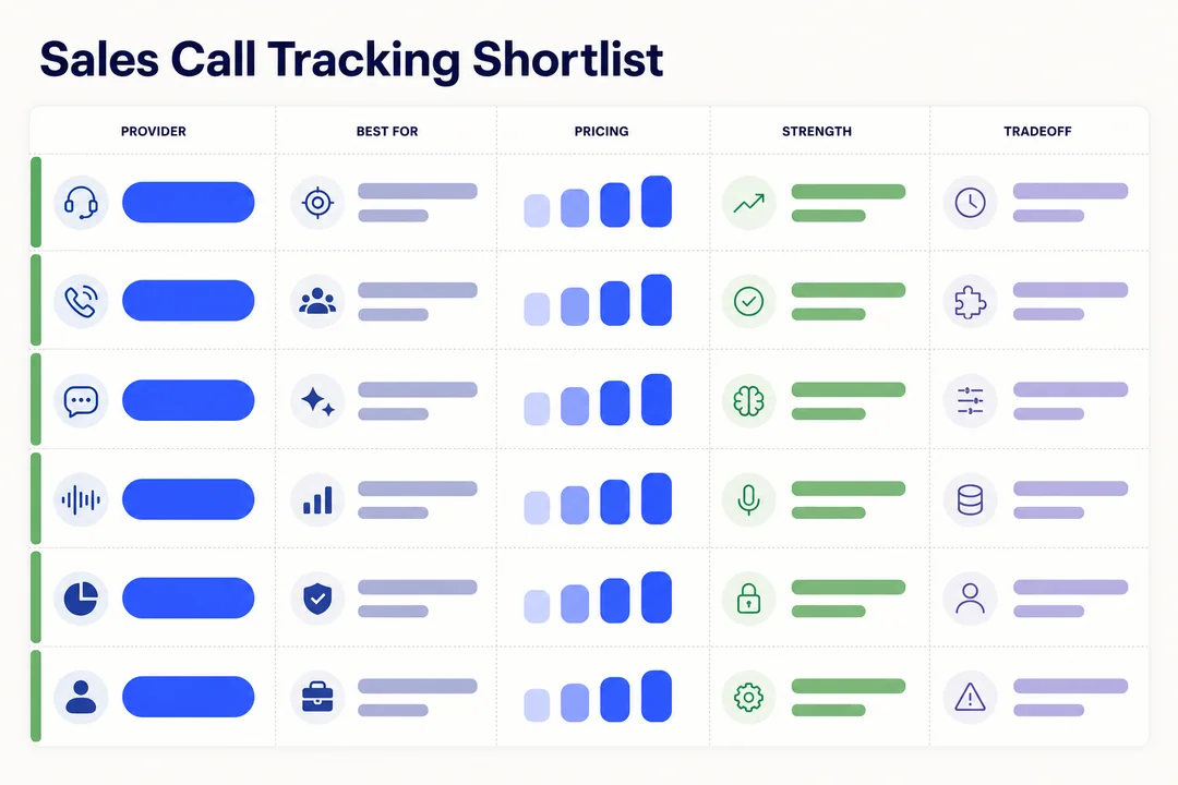 Sales Call Tracking Shortlist, editorial infographic supporting the article body.