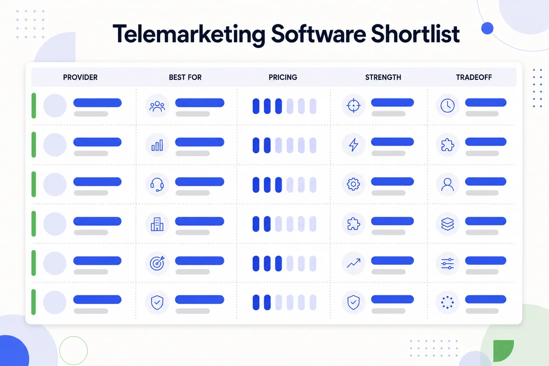 Telemarketing Software Shortlist - editorial infographic supporting the article.
