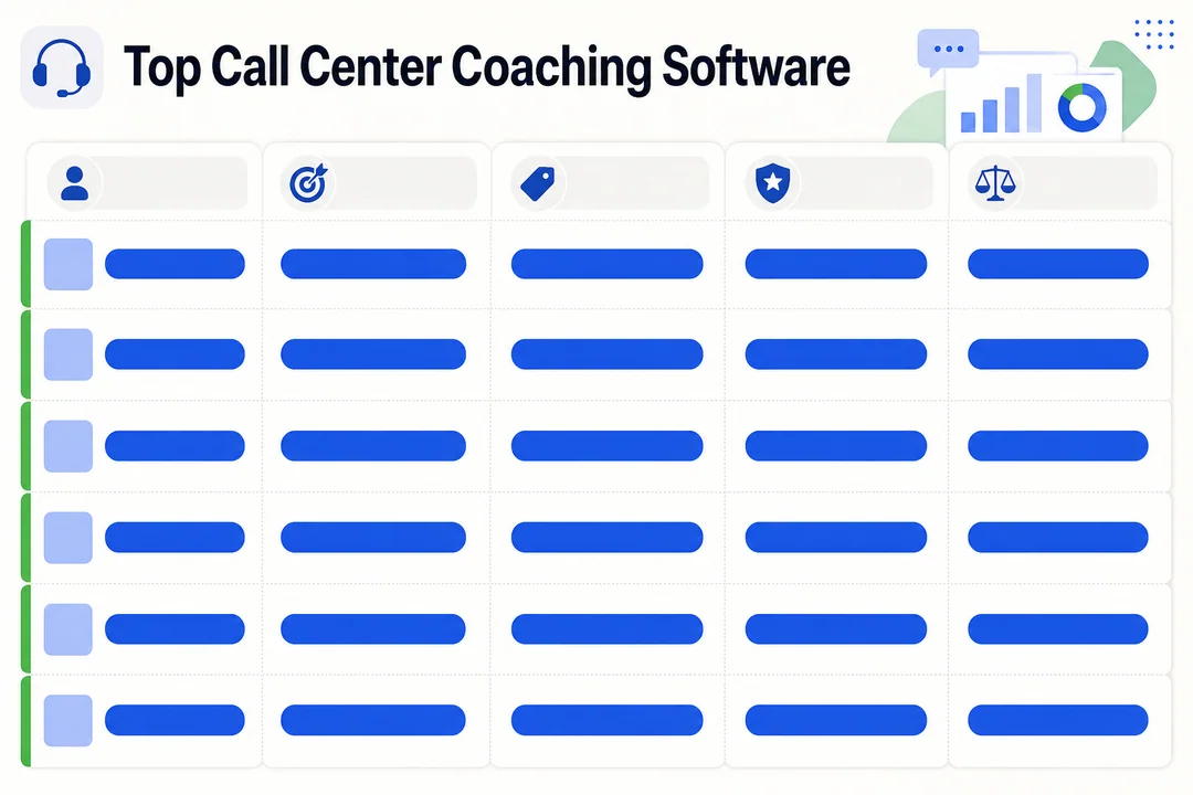 Top Call Center Coaching Software - editorial infographic supporting the article.
