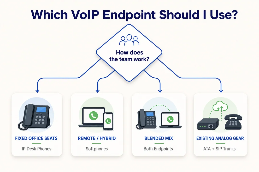 Which VoIP Endpoint Should I Use?, editorial infographic supporting the article body.