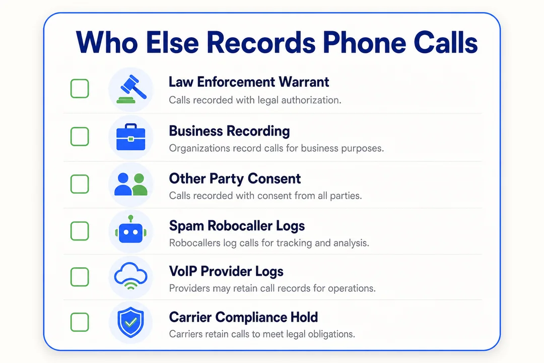 Who Else Records Phone Calls - editorial infographic supporting the article.