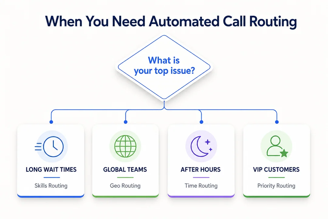 When You Need Automated Call Routing - editorial infographic supporting the article.