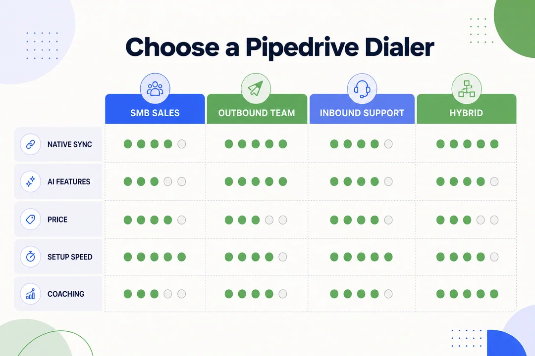 Choose a Pipedrive Dialer - editorial infographic supporting the article.