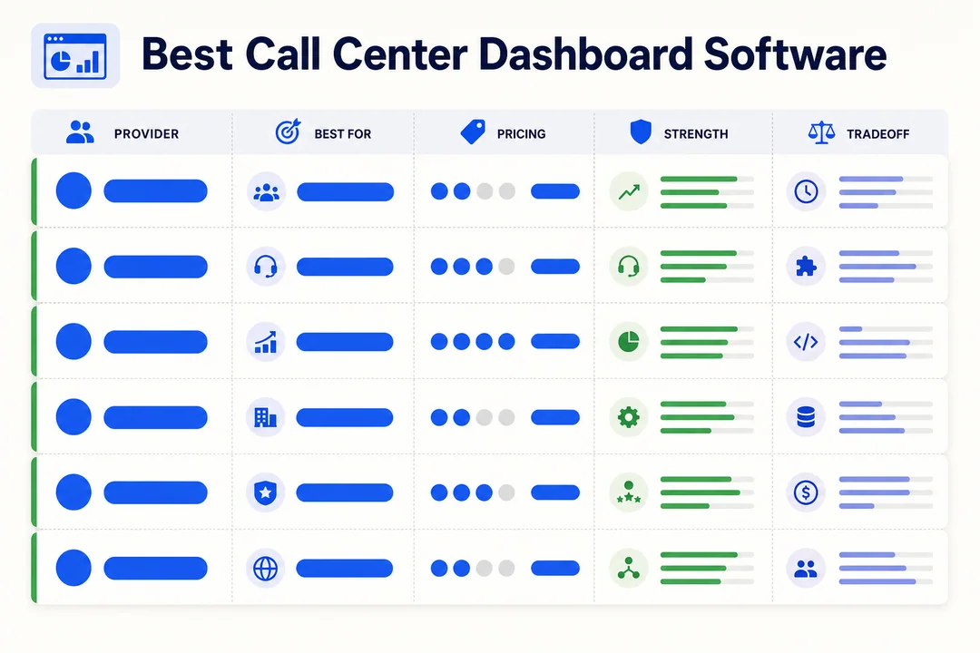 Best Call Center Dashboard Software - editorial infographic supporting the article.